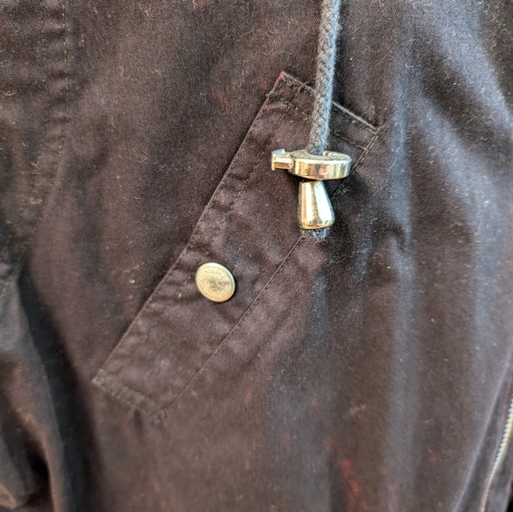 NWT. VINTAGE Jones New York long cotton hooded vest. Size medium. - Picture 4 of 9